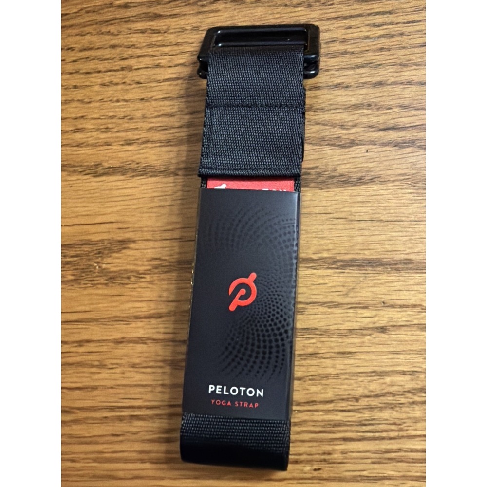 PELOTON Yoga Strap Black Nylon Adjustable 10' x 1.5" Metal Buckles Durable NEW